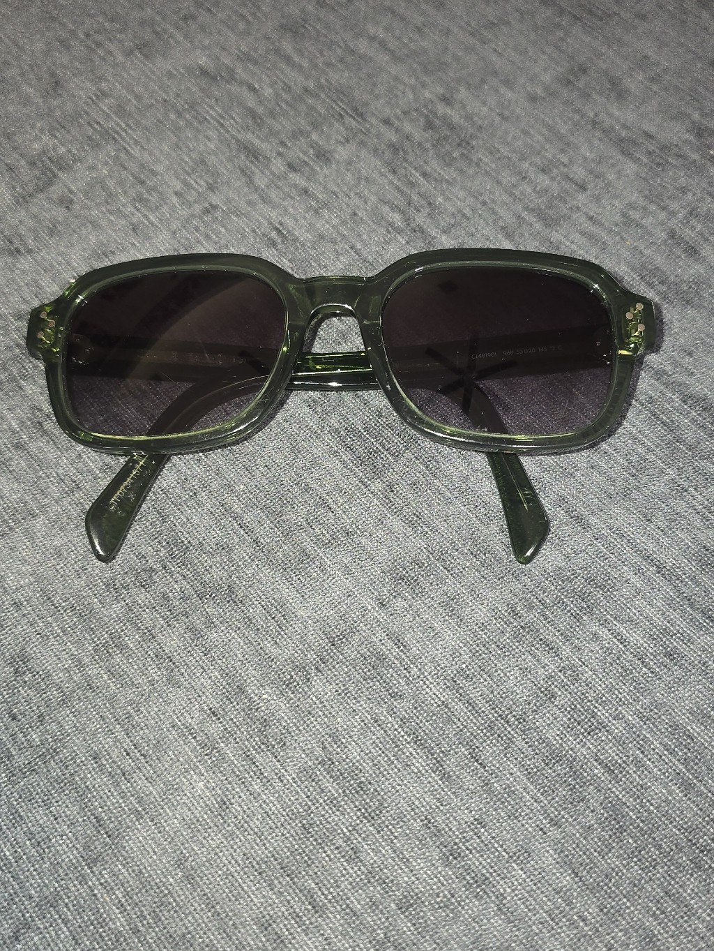 Celine Cl40190i Olive Green Translucent Acetate Square Sunglasses Gold Hardware — image 2 of 8
